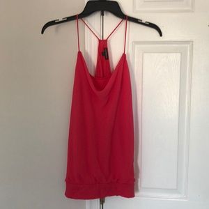 Express small coral pink racer back tank top S